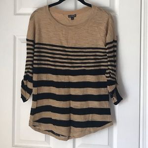 Express three quarter length sleeve shirt